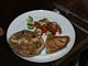 Mushroom schnitzel und Iranian salat